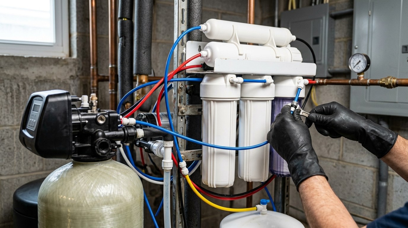 Reverse Osmosis Systems on a water softener